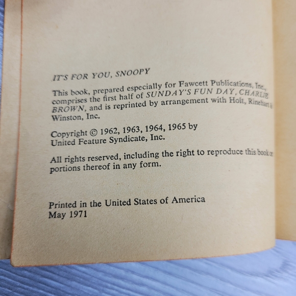 Peanuts Comic Book: It's For You, Snoopy Vintage Charles M Schultz Charlie Brown - Picture 11 of 16